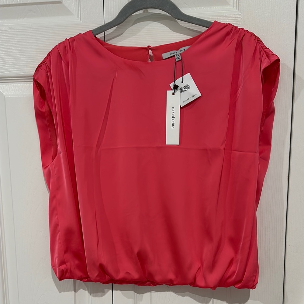 (NWT) “Naked Zebra” Pink Top